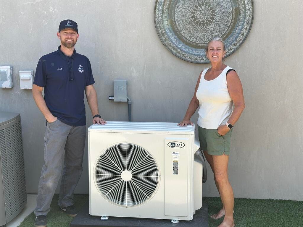Marlin Plumbing Heating & Air technician completing a heating system installation in St. George, Utah